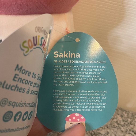 NWT 8” Sakina Squishmallow - Picture 3 of 3